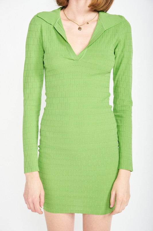 BODYCON COLLARED MIN DRESS - Shop Style & More | Fresh Looks, Everyday Deals & Free Shipping