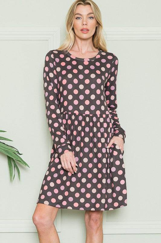 Cross Back Polka Dot Dress with Pockets - Shop Style & More | Fresh Looks, Everyday Deals & Free Shipping