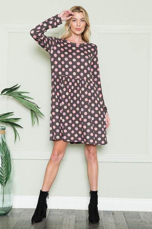 Cross Back Polka Dot Dress with Pockets - Shop Style & More | Fresh Looks, Everyday Deals & Free Shipping