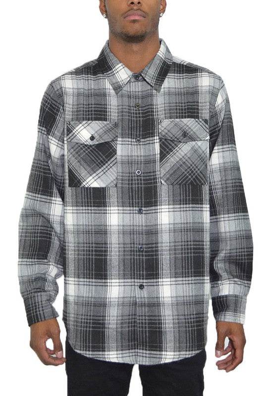 Regular Fit Checker Plaid Flannel Long Sleeve - Shop Style & More | Fresh Looks, Everyday Deals & Free Shipping