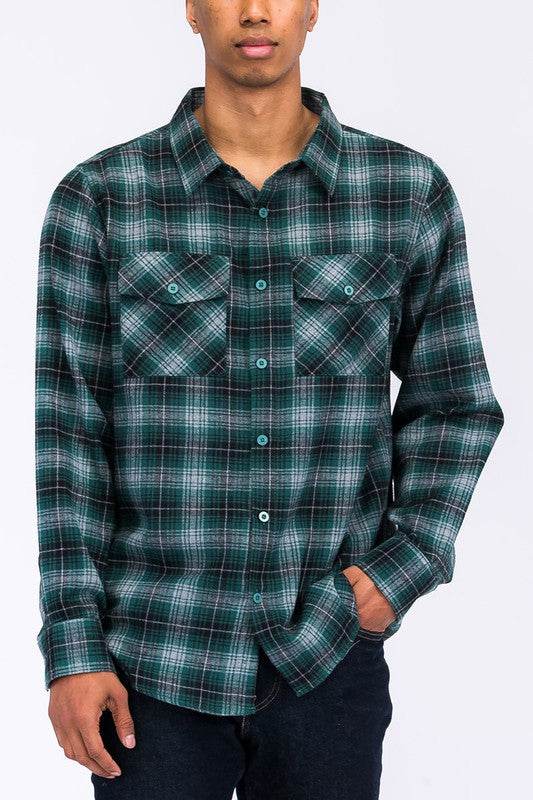 Regular Fit Checker Plaid Flannel Long Sleeve - Shop Style & More | Fresh Looks, Everyday Deals & Free Shipping