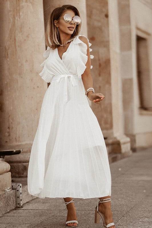 Ruffle Tie Detail Dress - Shop Style & More | Fresh Looks, Everyday Deals & Free Shipping