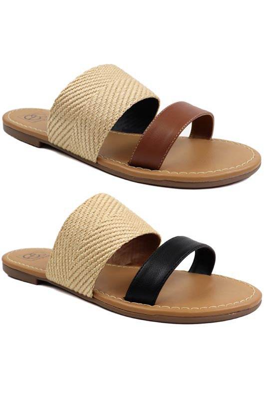 Two Band slide Sandal - Shop Style & More | Fresh Looks, Everyday Deals & Free Shipping