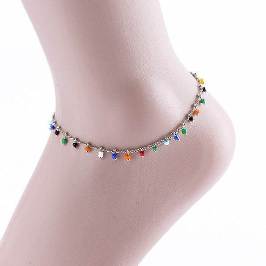 MULTI COLOR BEADED ANKLET BRACELET - Shop Style & More | Fresh Looks, Everyday Deals & Free Shipping