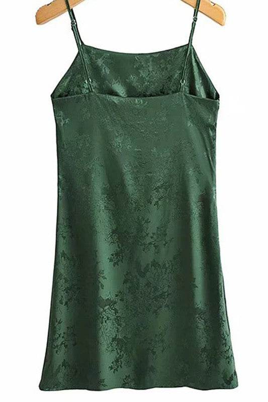 Floral satin slip dress with slit - Shop Style & More | Fresh Looks, Everyday Deals & Free Shipping