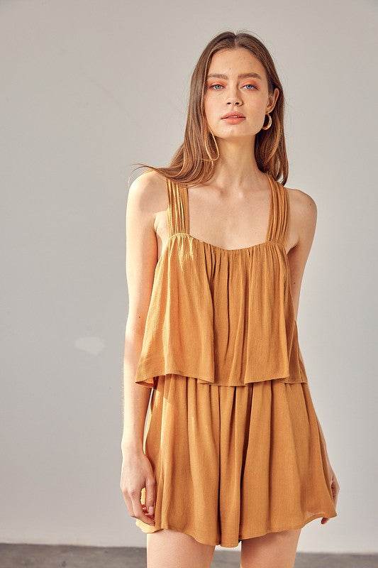 Shirring Detail Romper - Shop Style & More | Fresh Looks, Everyday Deals & Free Shipping