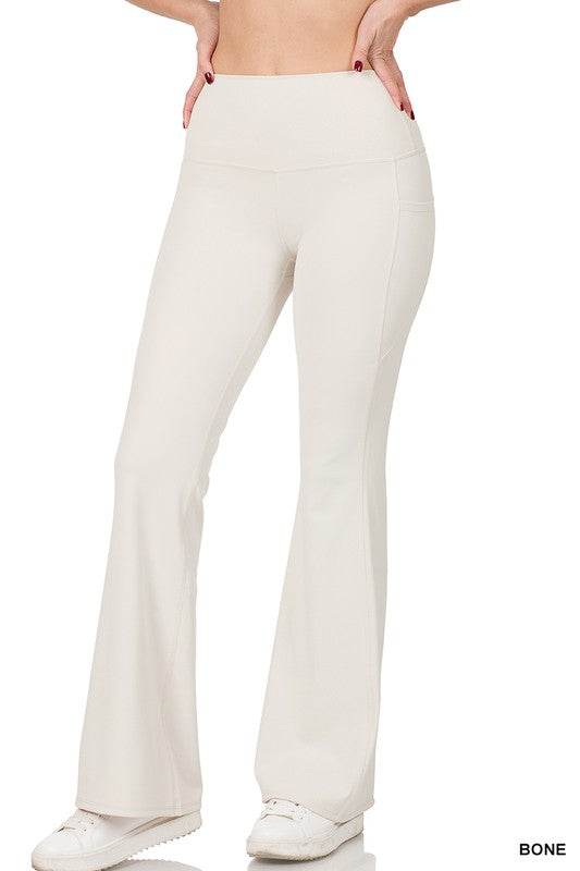 Athletic Wide Waistband Flare Yoga Pants - Shop Style & More | Fresh Looks, Everyday Deals & Free Shipping