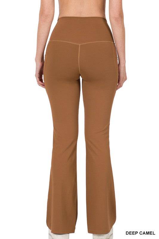 Athletic Wide Waistband Flare Yoga Pants - Shop Style & More | Fresh Looks, Everyday Deals & Free Shipping
