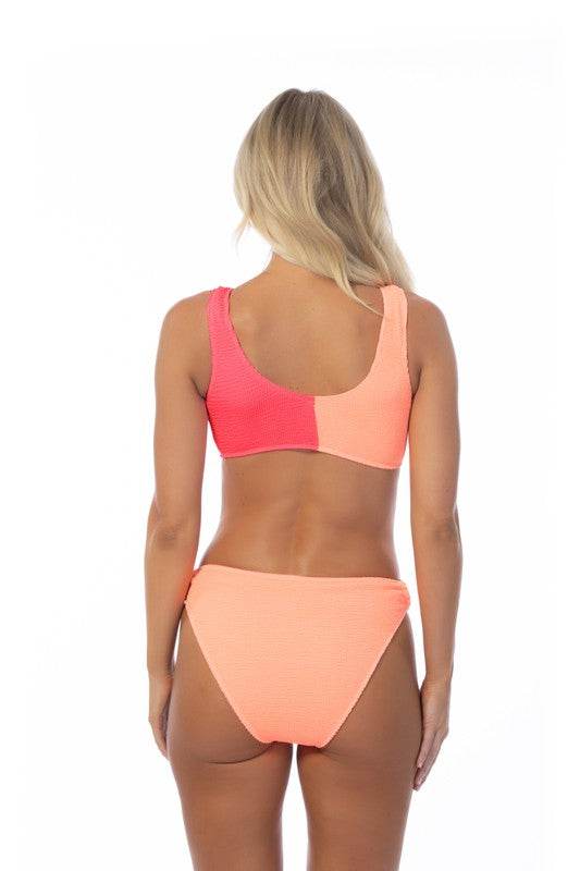 TEXTURED TWO TONE RING ACCENT BIKINI SET - Shop Style & More | Fresh Looks, Everyday Deals & Free Shipping