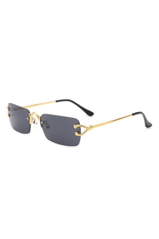 Rimless Retro Rectangle Flat Top Tinted Sunglasses - Shop Style & More | Fresh Looks, Everyday Deals & Free Shipping
