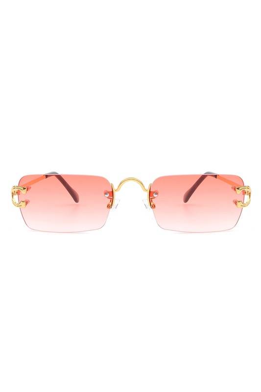 Rimless Retro Rectangle Flat Top Tinted Sunglasses - Shop Style & More | Fresh Looks, Everyday Deals & Free Shipping