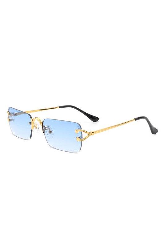 Rimless Retro Rectangle Flat Top Tinted Sunglasses - Shop Style & More | Fresh Looks, Everyday Deals & Free Shipping
