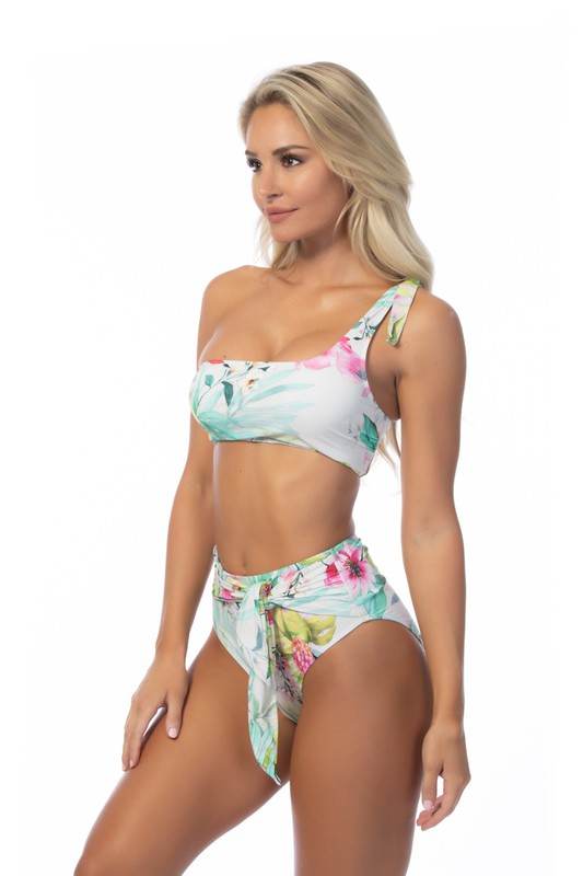 TROPICAL ONE SHOULDER BIKINI SET - Shop Style & More | Fresh Looks, Everyday Deals & Free Shipping