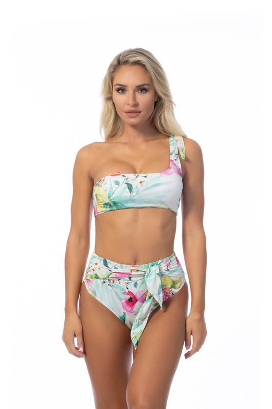 TROPICAL ONE SHOULDER BIKINI SET - Shop Style & More | Fresh Looks, Everyday Deals & Free Shipping