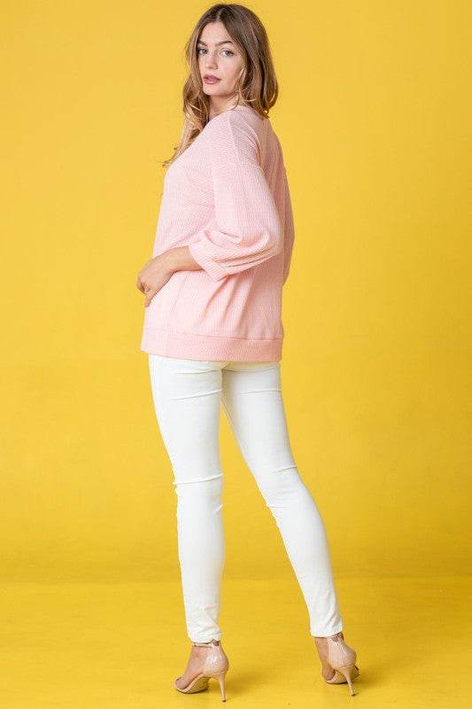 Plus Solid Waffle Knit Top - Shop Style & More | Fresh Looks, Everyday Deals & Free Shipping