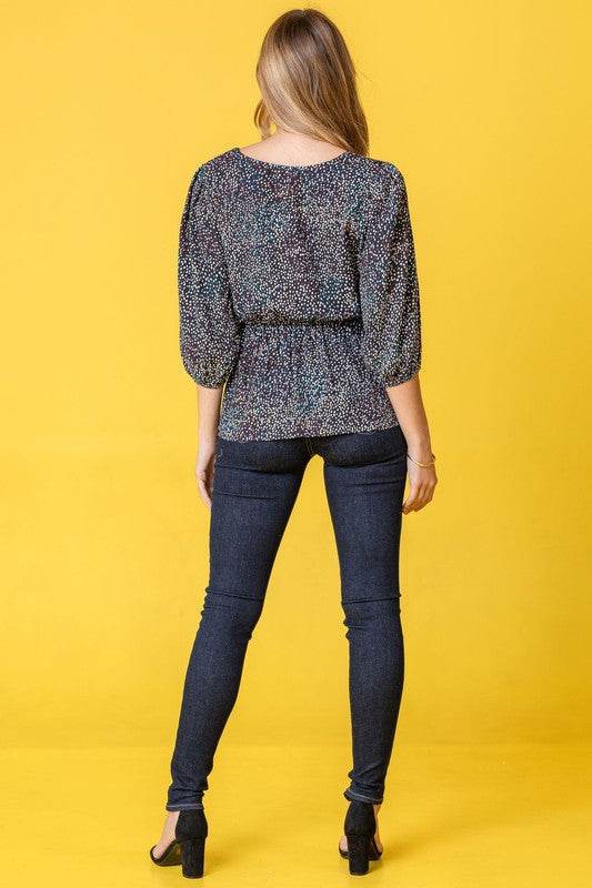 Plus Polka Dot Square Neck Peplum Top - Shop Style & More | Fresh Looks, Everyday Deals & Free Shipping