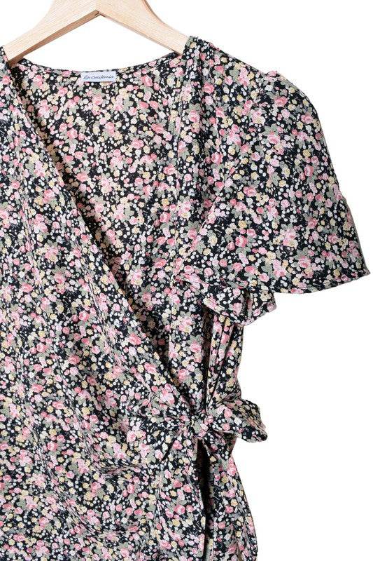 Ditsy Floral Wrap Dress - Shop Style & More | Fresh Looks, Everyday Deals & Free Shipping