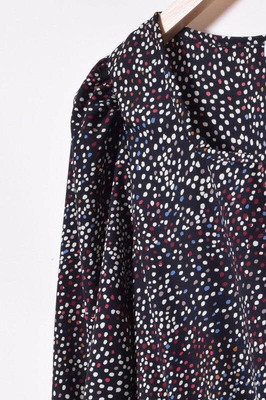 Plus Polka Dot Square Neck Peplum Top - Shop Style & More | Fresh Looks, Everyday Deals & Free Shipping