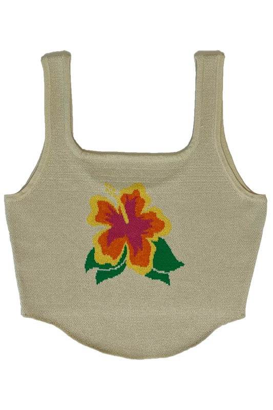 Hibiscus Crop Tank Top - Shop Style & More | Fresh Looks, Everyday Deals & Free Shipping