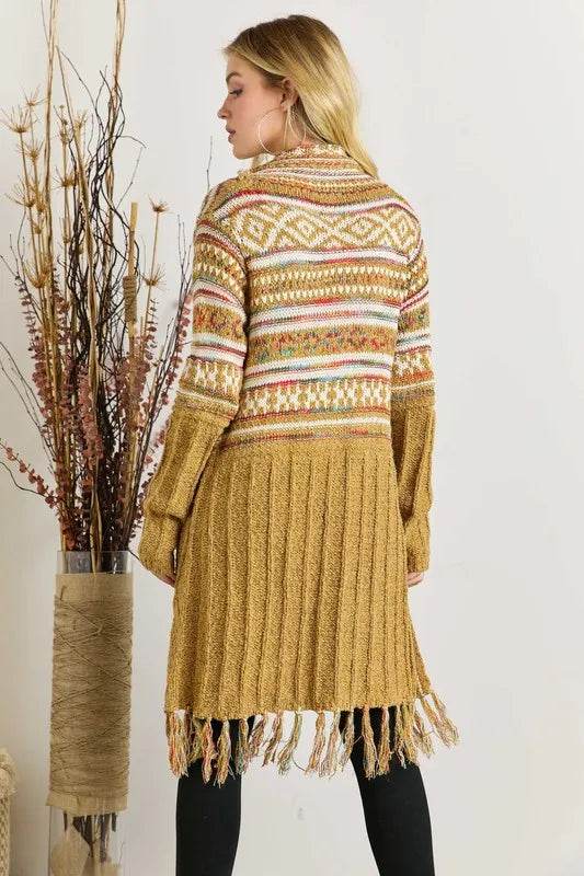 Fringe Hem Aztec Cardigan - Shop Style & More | Fresh Looks, Everyday Deals & Free Shipping