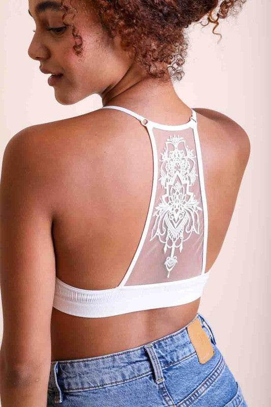 Tattoo Mesh Racerback Bralette - Shop Style & More | Fresh Looks, Everyday Deals & Free Shipping