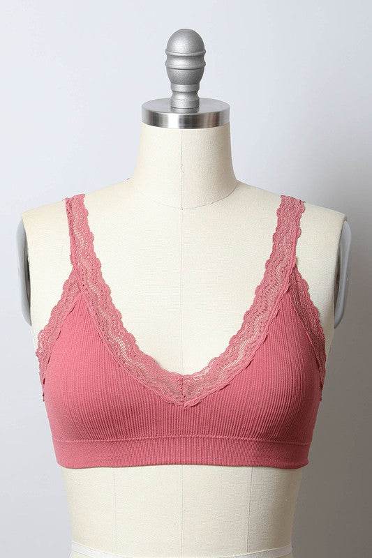 Lace Trim Padded Bralette - Shop Style & More | Fresh Looks, Everyday Deals & Free Shipping