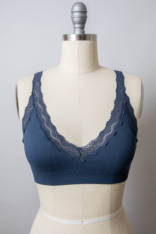 Lace Trim Padded Bralette - Shop Style & More | Fresh Looks, Everyday Deals & Free Shipping