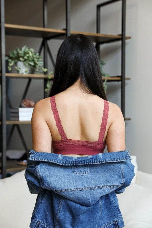 Lace Trim Padded Bralette - Shop Style & More | Fresh Looks, Everyday Deals & Free Shipping