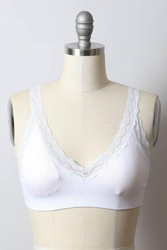 Lace Trim Padded Bralette - Shop Style & More | Fresh Looks, Everyday Deals & Free Shipping