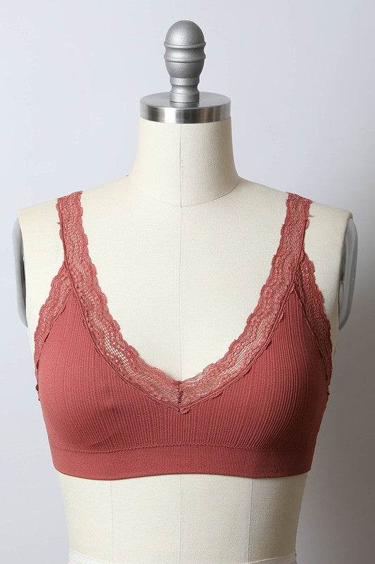 Lace Trim Padded Bralette - Shop Style & More | Fresh Looks, Everyday Deals & Free Shipping