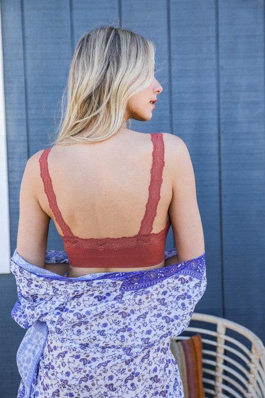 Lace Trim Padded Bralette - Shop Style & More | Fresh Looks, Everyday Deals & Free Shipping