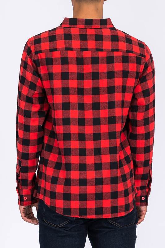 Regular Fit Checker Plaid Flannel Long Sleeve - Shop Style & More | Fresh Looks, Everyday Deals & Free Shipping