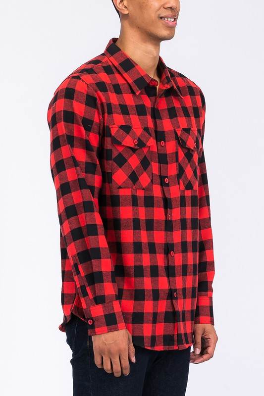 Regular Fit Checker Plaid Flannel Long Sleeve - Shop Style & More | Fresh Looks, Everyday Deals & Free Shipping