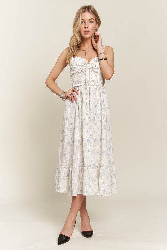 ADORA Smocked Floral Sweetheart Neck Cami Dress - Shop Style & More | Fresh Looks, Everyday Deals & Free Shipping