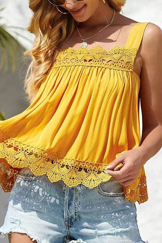 Hem Detail Tank - Shop Style & More | Fresh Looks, Everyday Deals & Free Shipping