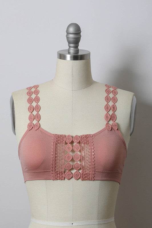 Boho Eye Lace Applique Bralette - Shop Style & More | Fresh Looks, Everyday Deals & Free Shipping