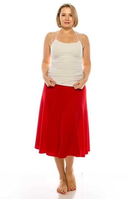 Plus size, paneled, A-line midi skirt - Shop Style & More | Fresh Looks, Everyday Deals & Free Shipping
