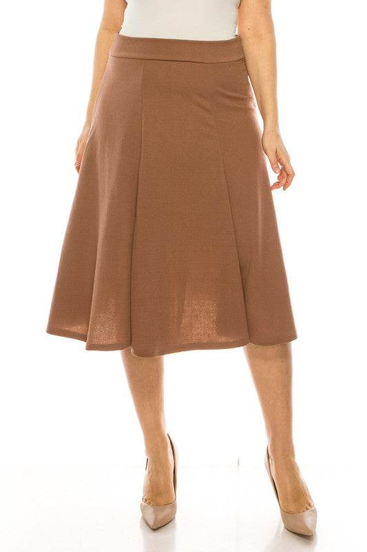 Plus size, paneled, A-line midi skirt - Shop Style & More | Fresh Looks, Everyday Deals & Free Shipping