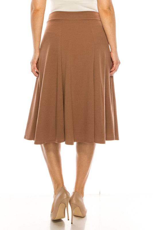 Plus size, paneled, A-line midi skirt - Shop Style & More | Fresh Looks, Everyday Deals & Free Shipping