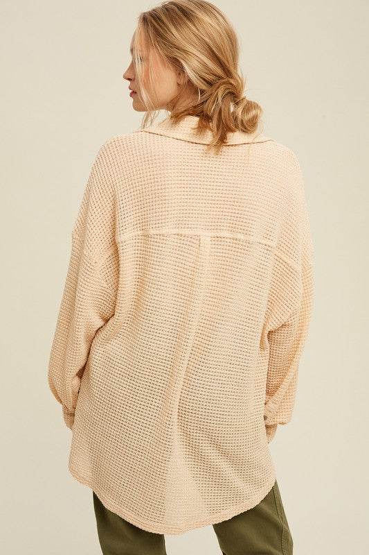 Soft Thermal Knit Shacket Top - Shop Style & More | Fresh Looks, Everyday Deals & Free Shipping