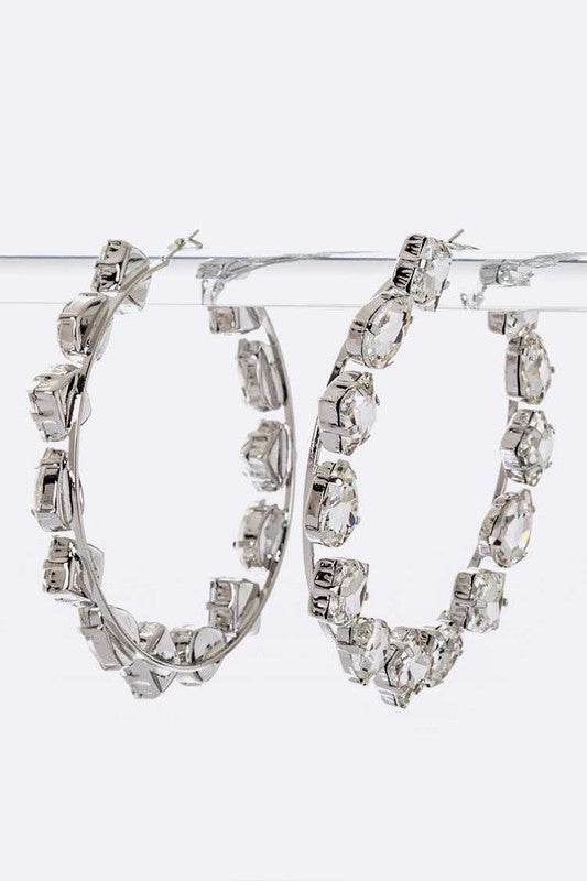 Oversize Bejeweled Hoop Earrings - Shop Style & More | Fresh Looks, Everyday Deals & Free Shipping