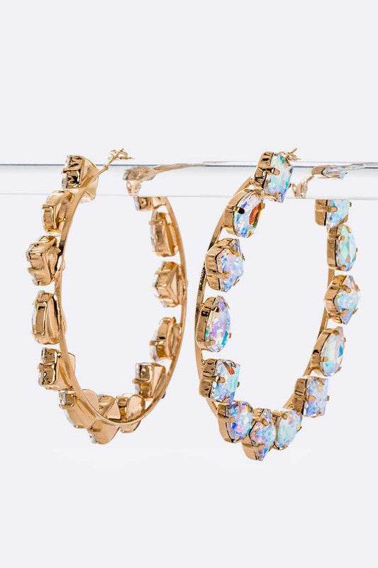 Oversize Bejeweled Hoop Earrings - Shop Style & More | Fresh Looks, Everyday Deals & Free Shipping
