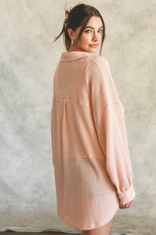 Soft Thermal Knit Shacket Top - Shop Style & More | Fresh Looks, Everyday Deals & Free Shipping