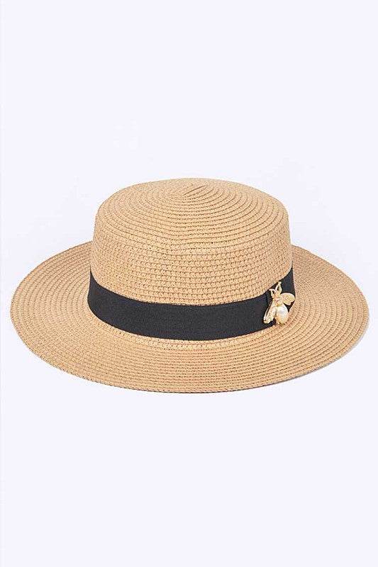 Iconic Bee Accent Straw Fedora Hat - Shop Style & More | Fresh Looks, Everyday Deals & Free Shipping
