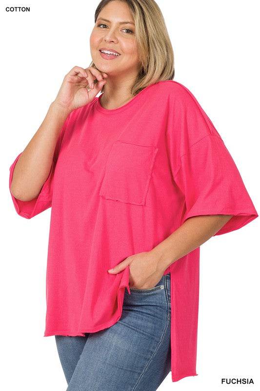 Plus Row Edge High-Low Hem Box Top - Shop Style & More | Fresh Looks, Everyday Deals & Free Shipping