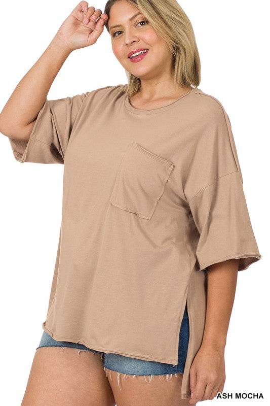Plus Row Edge High-Low Hem Box Top - Shop Style & More | Fresh Looks, Everyday Deals & Free Shipping