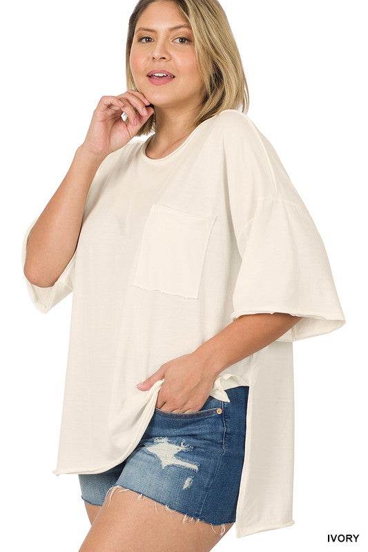 Plus Row Edge High-Low Hem Box Top - Shop Style & More | Fresh Looks, Everyday Deals & Free Shipping