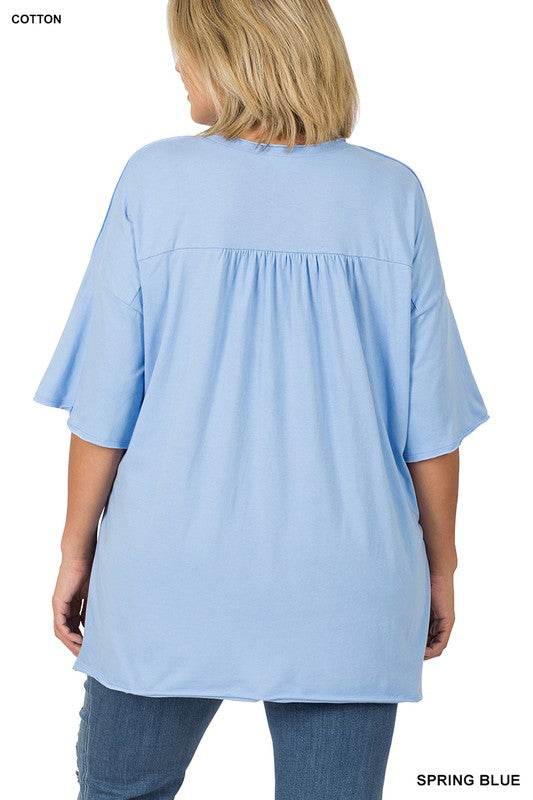 Plus Row Edge High-Low Hem Box Top - Shop Style & More | Fresh Looks, Everyday Deals & Free Shipping
