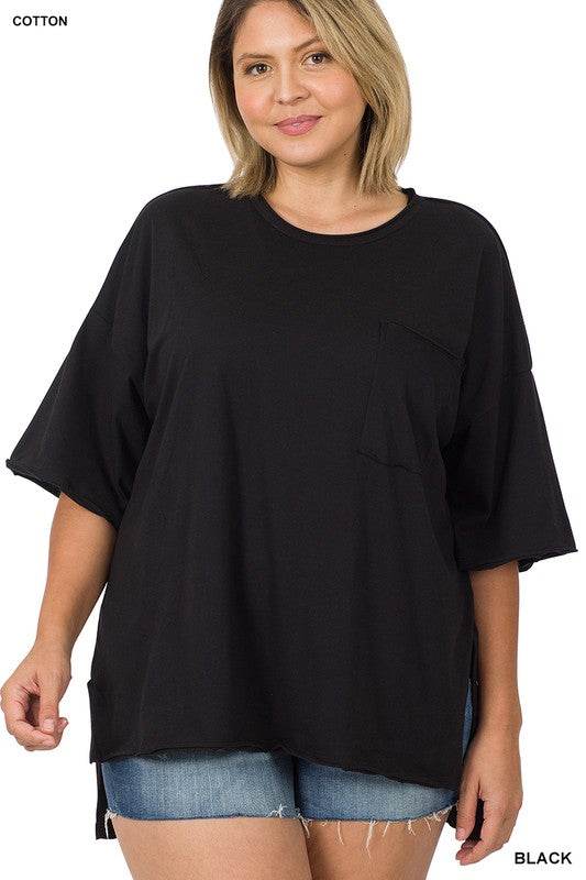 Plus Row Edge High-Low Hem Box Top - Shop Style & More | Fresh Looks, Everyday Deals & Free Shipping
