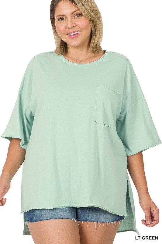 Plus Row Edge High-Low Hem Box Top - Shop Style & More | Fresh Looks, Everyday Deals & Free Shipping